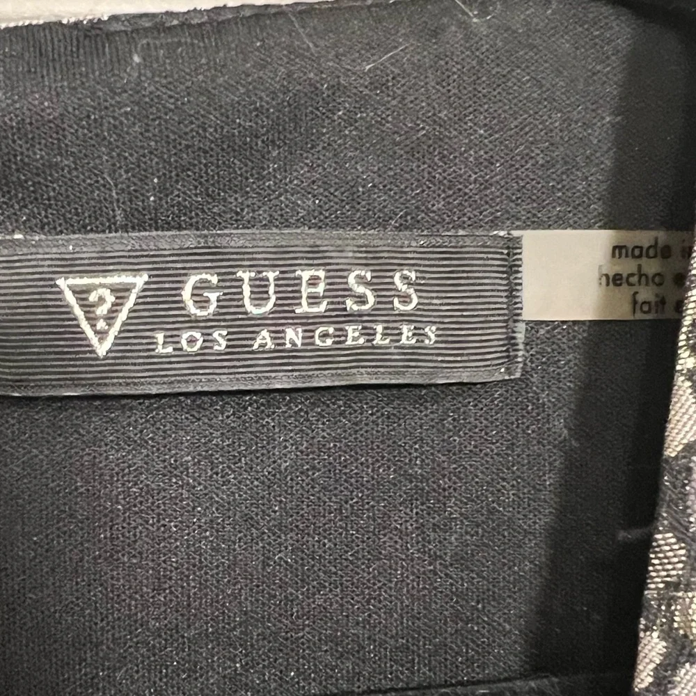 Guess Los Angeles Cocktail Mini Dress Black Gold Leopard Print Size 12 - Picture 5 of 10